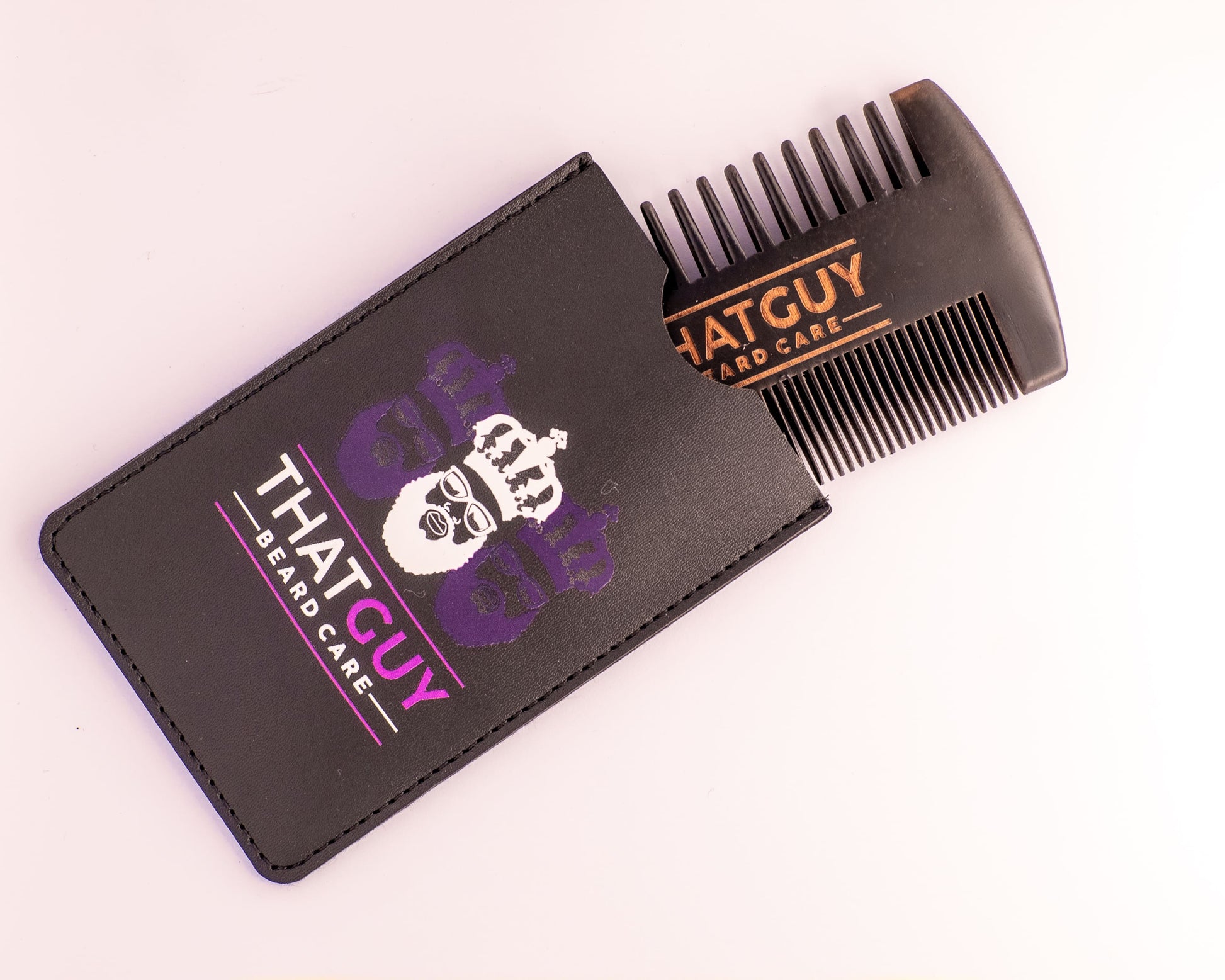 That Guy Beard Comb – travel-size grooming tool for men’s beard styling, anti-static black comb
